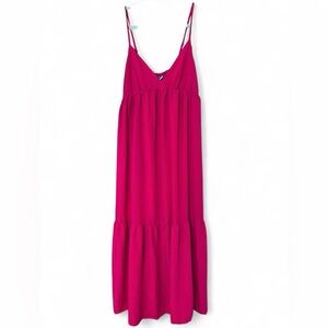 Old Navy Pink Spaghetti Strap V-Neck Dress | Medium | Midi/Maxi - Summer, Casual